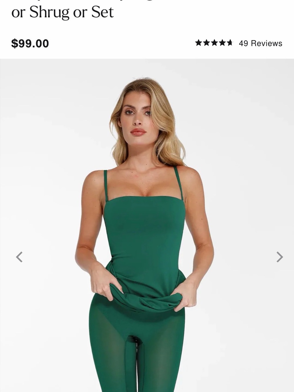 Green Shapewear Dress-Popilush - Picture 3 of 5